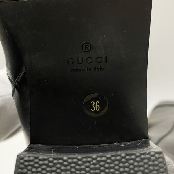 GUCCI GG Marmont 长靴 尺寸 36 靴子 皮革 女式 [二手 B] 20231104