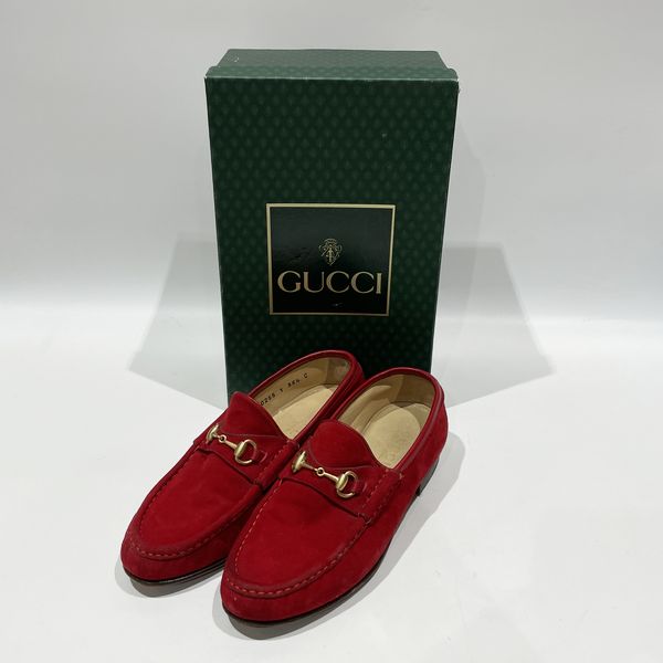 GUCCI(グッチ) ホースビット モカシン サイズ35.5 ヴィンテージ ローファー スウェード レディース【中古B】20231104