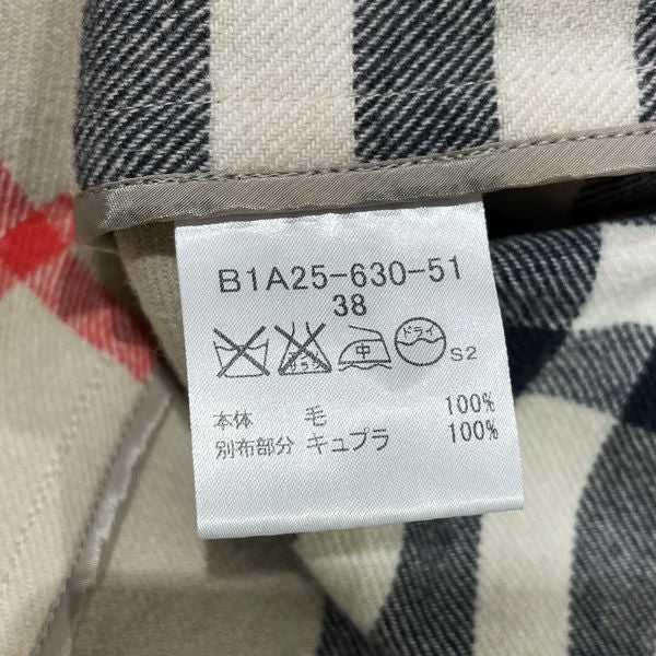 中古B/標準】BURBERRY バーバリー LONDON バーバリーロンドン サイズ38 ノバチェック 裏地取外し可能 レディース トレンチコート  ベージュ20439658