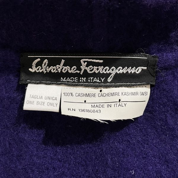 【有翻译】萨尔瓦多·菲拉格慕 (Salvatore Ferragamo) 斗篷 100% 羊绒一体式披肩 ONESIZE 紫色开衫男女通用 [二手 C] 20231104