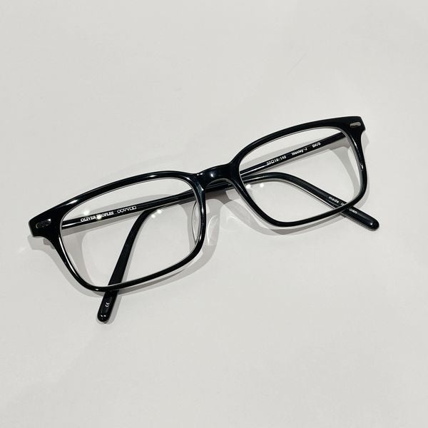 OLIVER PEOPLES(オリバーピープルズ) WEXLEY-J ウェリントン 日本製 BK/S アイウェア 度入り 眼鏡 アセテート/メタル メンズ【中古A】20231222