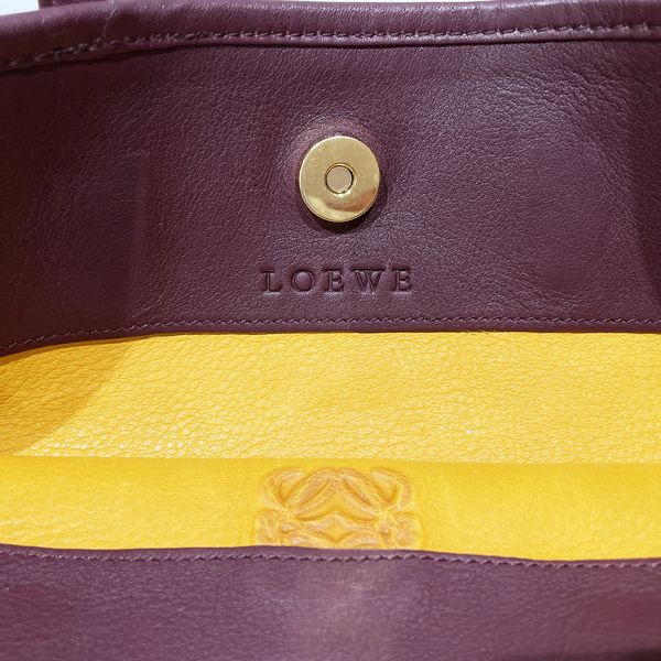 LOEWE(ロエベ) アナグラム スクエア ヴィンテージ トートバッグ スウェード/レザー レディース【中古B】20231126