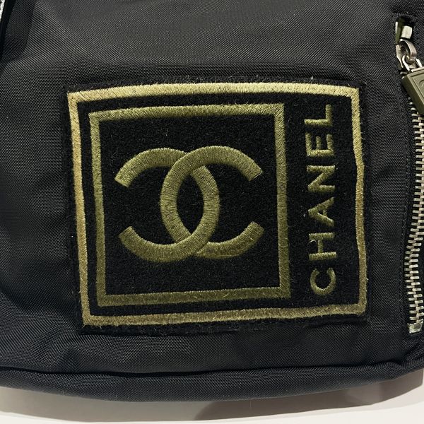 中古B/標準】CHANEL シャネル スポーツライン ココマーク ロゴ 斜め掛け レディース ショルダーバッグ ブラック20441905