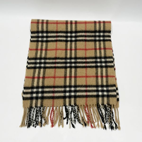 BURBERRY(バーバリー) カシミヤ ノバチェック 139cm×29cm ショール ストール マフラー ユニセックス【中古B】20231226