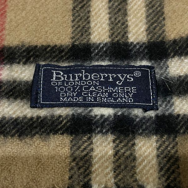 BURBERRY(バーバリー) カシミヤ ノバチェック 139cm×29cm ショール ストール マフラー ユニセックス【中古B】20231226