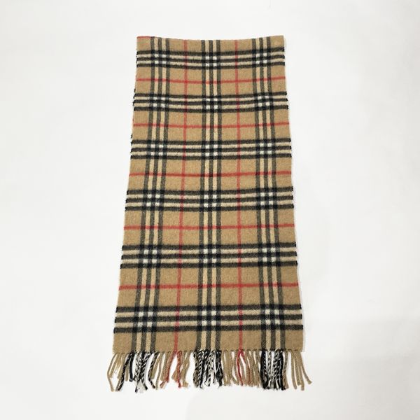 BURBERRY(バーバリー) ノバチェック 130cm×31cm 襟巻 ショール マフラー カシミヤ/ ユニセックス【中古B】20231220