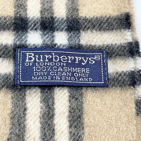 BURBERRY(バーバリー) ノバチェック 130cm×31cm 襟巻 ショール マフラー カシミヤ/ ユニセックス【中古B】20231220