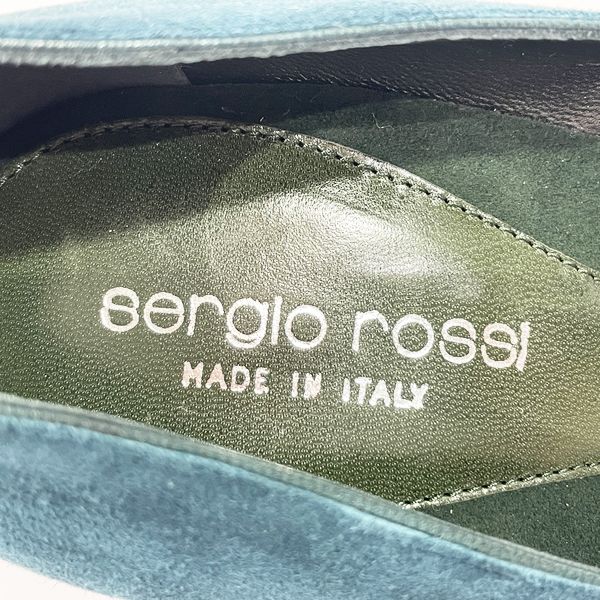 Sergio Rossi(セルジオロッシ) オープントゥ サイズ36.5（23.5cm程度） プラットフォーム サンダル 靴 パンプス スエード レディース【中古A】20240116