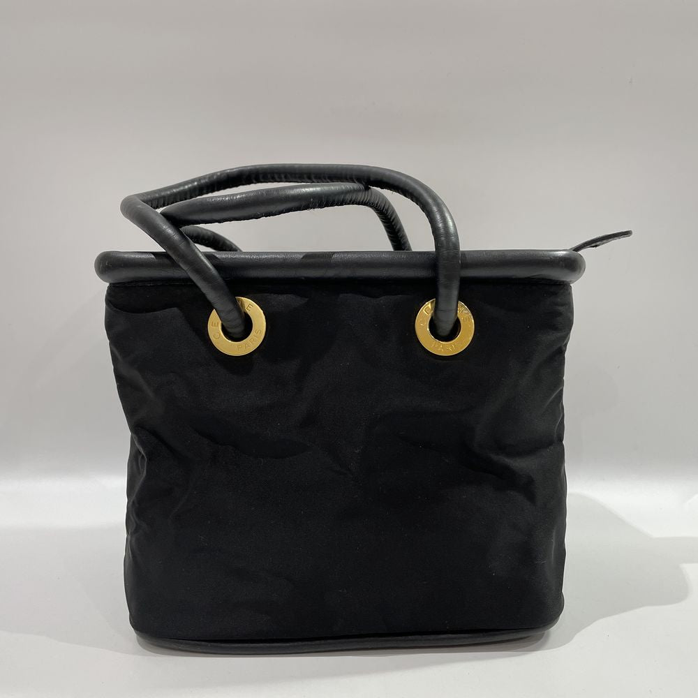 CELINE(セリーヌ) サークルロゴ スクエア ミニ ヴィンテージ ハンドバッグ ナイロン/レザー レディース【中古B】20231223