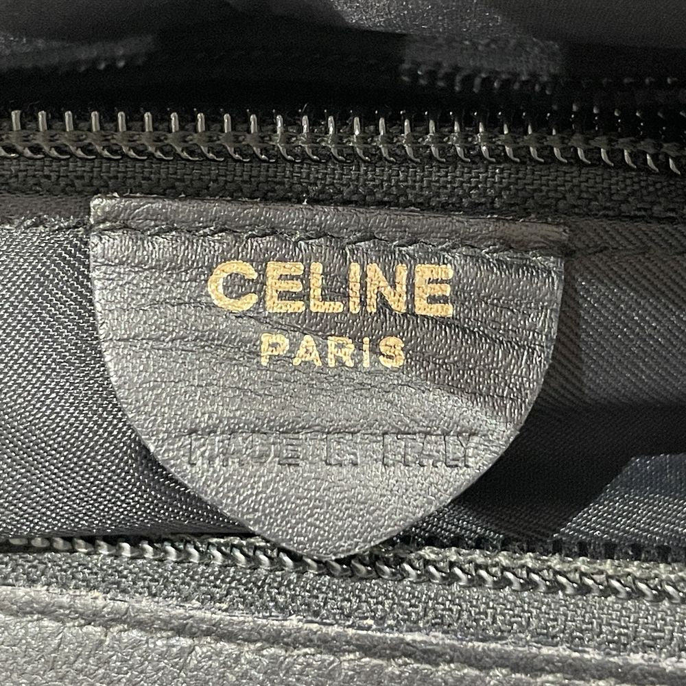 中古B/標準】CELINE セリーヌ ヴィンテージ サークルロゴ スクエア ミニ レディース ハンドバッグ ブラック20446399