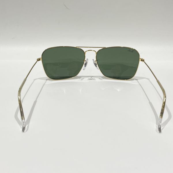 中古B/標準】Ray-Ban レイバン CARAVAN サングラス スクエアシェイプ 58ロ15 G-15 アイウェア メンズ サングラス  RB3136 ゴールド20446515