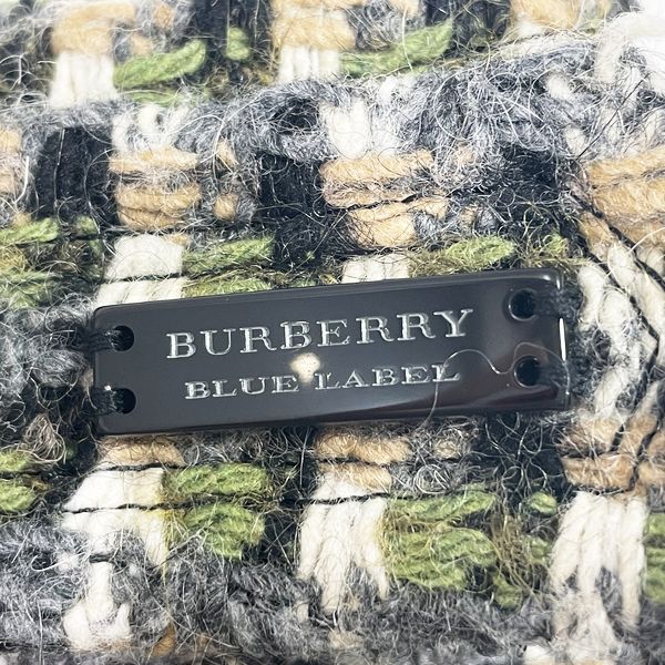 BURBERRY BLUE LABEL(バーバリー) サイズ38 ケープ ショートパンツ 上下 ツイード ファー取り外し可能 セットアップ レディース【中古AB】20240118