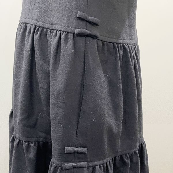 Rene Size 36 Dress Thin Gathered Tiered Ribbon A-line Cashmere Blend Dress/Women's [Used AB] 20240128