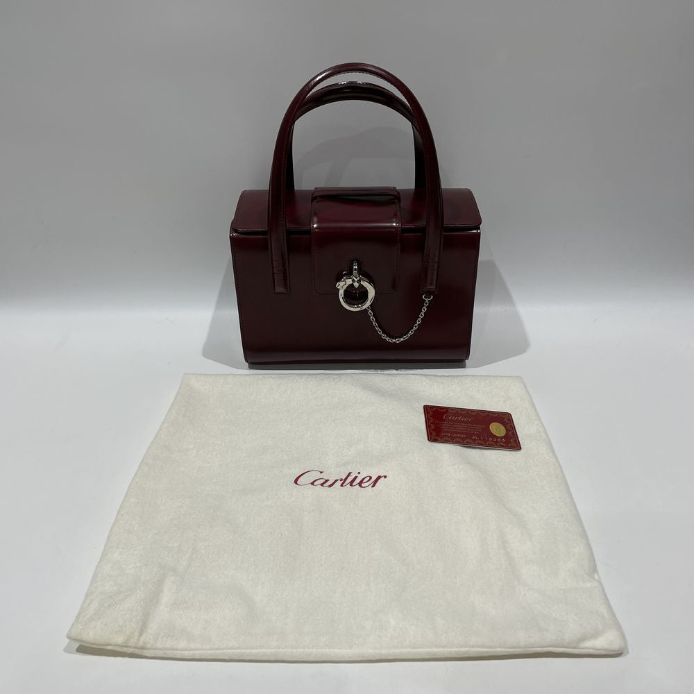 CARTIER Panthère SV metal fittings handbag leather ladies [Used AB] 20240113