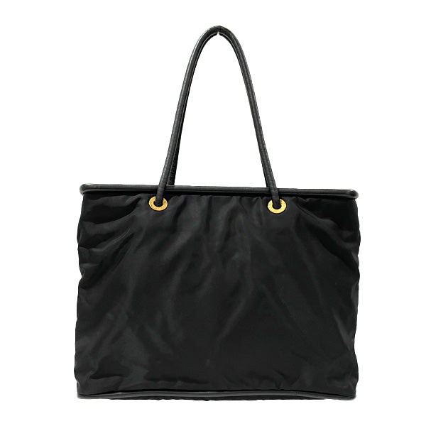 CELINE(セリーヌ) サークルロゴ チャーム スクエア ヴィンテージ トートバッグ ナイロン/レザー レディース【中古B】20240121