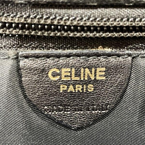 CELINE(セリーヌ) サークルロゴ チャーム スクエア ヴィンテージ トートバッグ ナイロン/レザー レディース【中古B】20240121