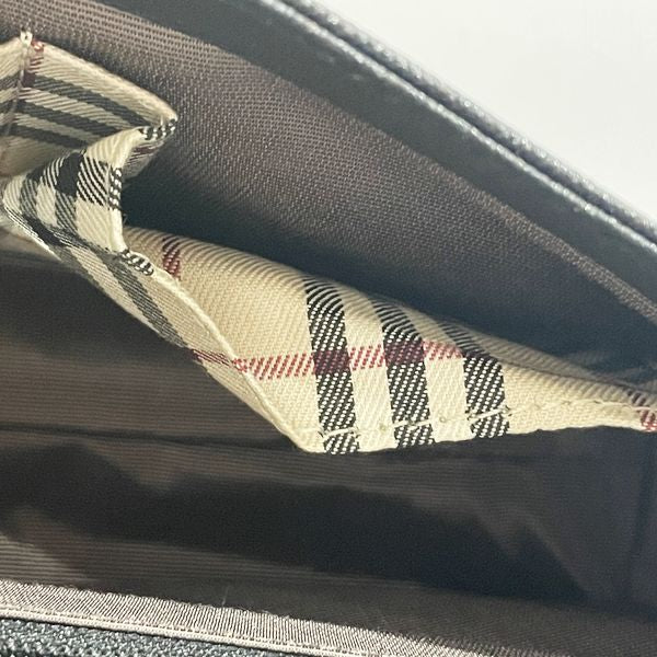 BURBERRY(バーバリー) ロゴ プレート 内部チェック 肩掛け ワンショルダー ヴィンテージ ショルダーバッグ レザー レディース【中古B】20240121