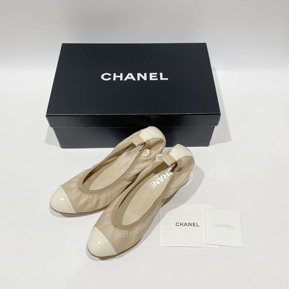 CHANEL G27488 Ballet Shoes Leather/Enamel Women's [Used AB] 20240127