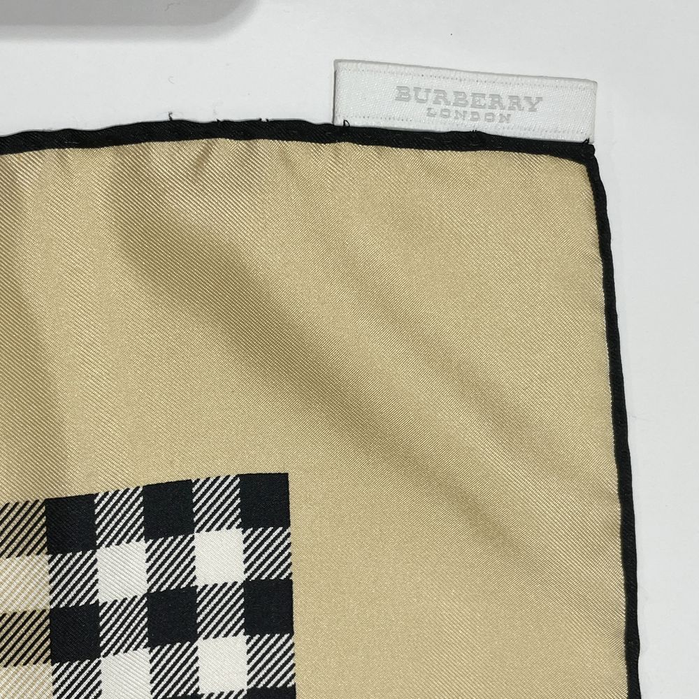 BURBERRY 88×86 Nova Check Beige Scarf Silk Unisex [Used B] 20240210