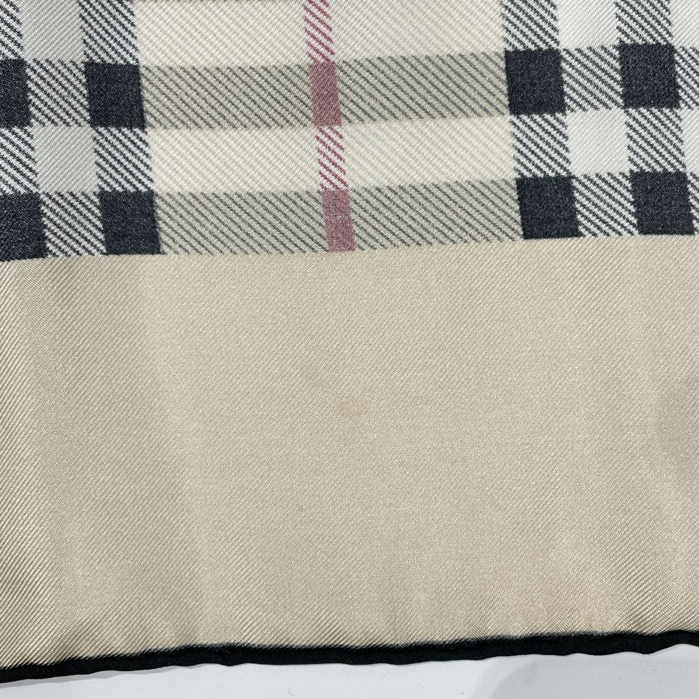 BURBERRY 88×86 Nova Check Beige Scarf Silk Unisex [Used B] 20240210