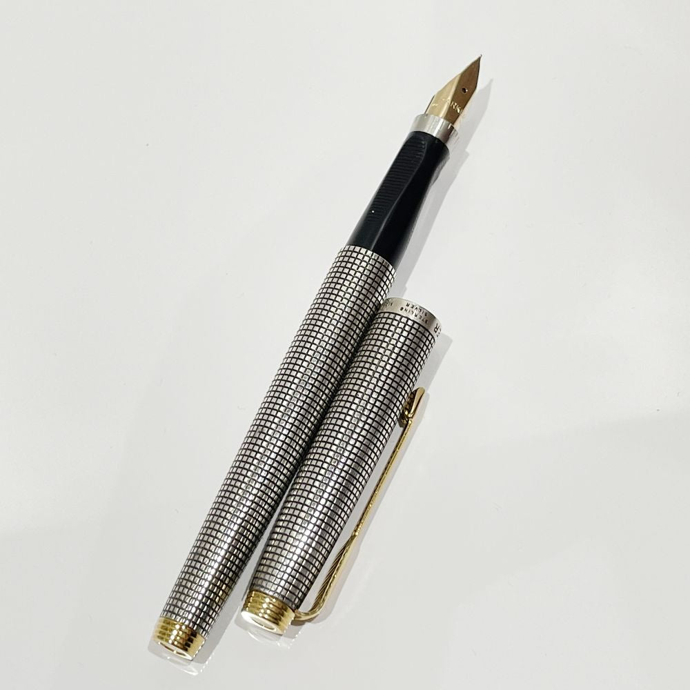 中古AB/使用感小】PARKER パーカー シズレ #75 スターリングシルバー USA製 フラットトップ XF極細字 ユニセックス 万年筆 シルバー 20451268