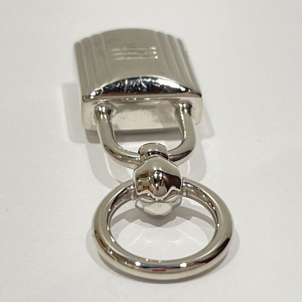 HERMES Scarf Ring for Twilly Kelly Cadena Silver Charm Unisex [Used B]