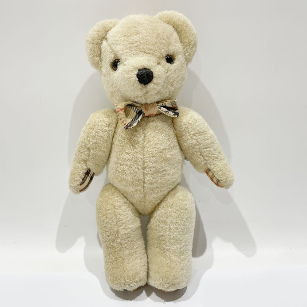 Burberrys Teddy Bear Approx. 30cm Nova Check Ribbon Vintage Bear Plush Polyester Unisex [Used AB] 20240215