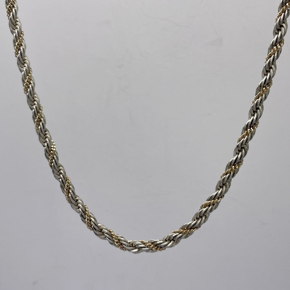 TIFFANY&amp;Co. Vintage screw twist combination necklace 925 silver/K18 yellow gold unisex [Used B] 20240312
