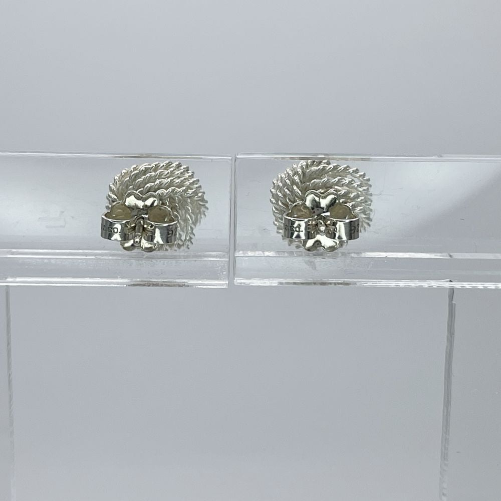 TIFFANY&amp;Co. Somerset Twist Knot Mesh Earrings Silver 925 Women's [Used AB] 20240107