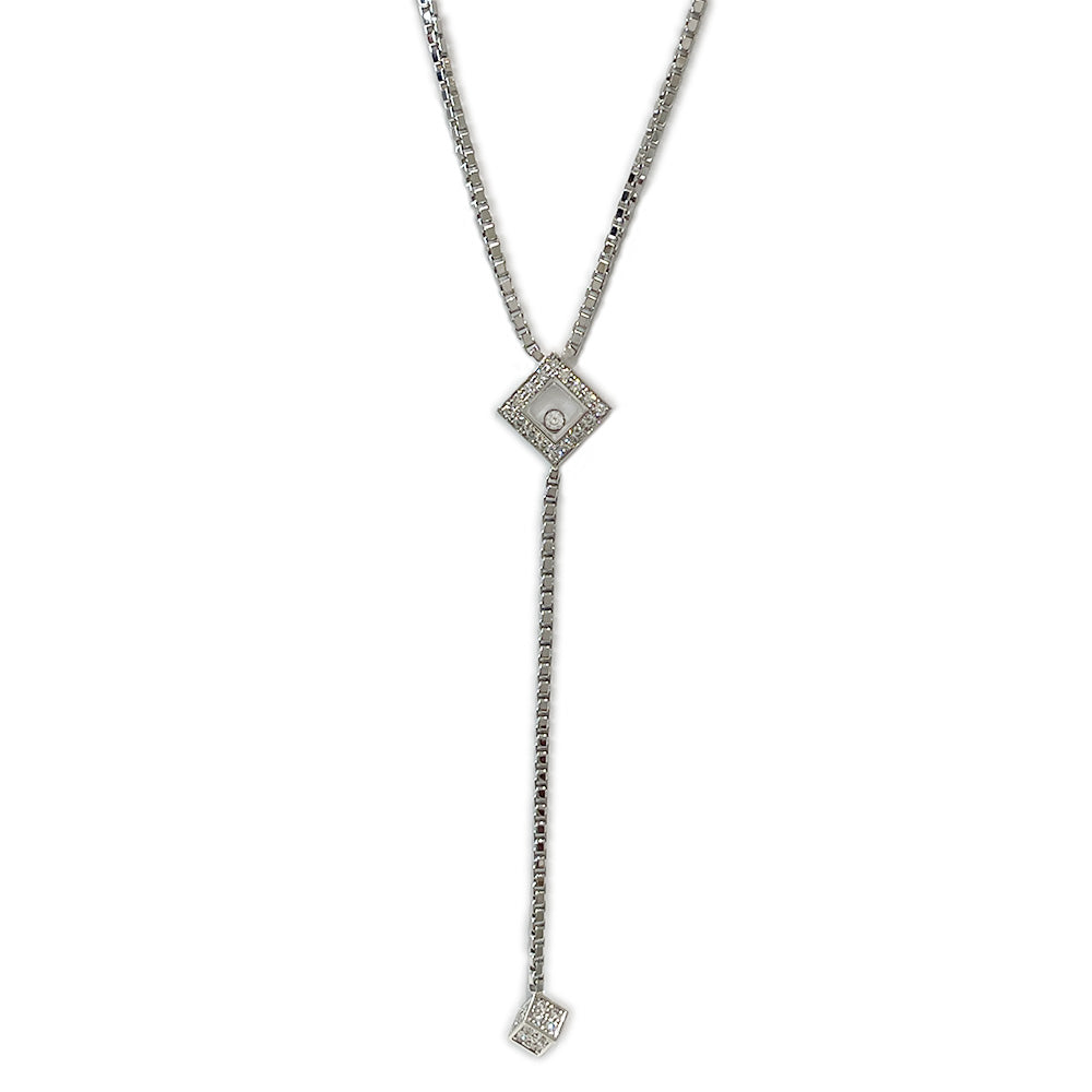 Chopard Happy Diamond Drop 81/4667 Necklace K18 White Gold/Diamond Women's [Used AB] 20240202