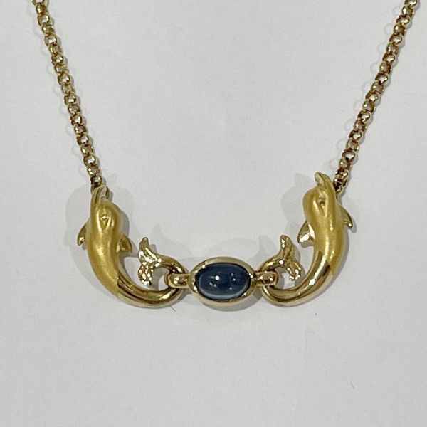 Carrera y Carrera Dolphin Dolphin Sapphire Necklace K18 Yellow Gold Women's [Used AB] 20240203