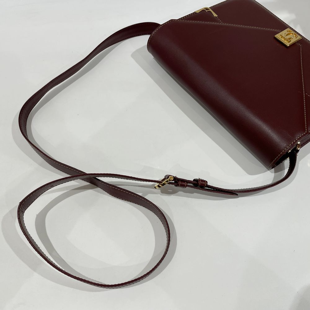 CARTIER(カルティエ) マストライン ダブルフラップ 斜め掛け ショルダーバッグ レザー レディース【中古AB】20240210