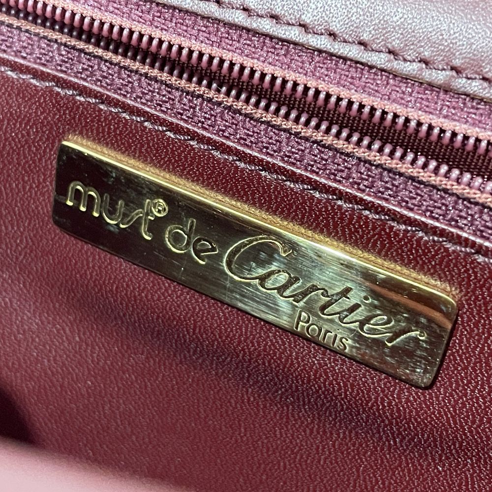 CARTIER(カルティエ) マストライン ダブルフラップ 斜め掛け ショルダーバッグ レザー レディース【中古AB】20240210