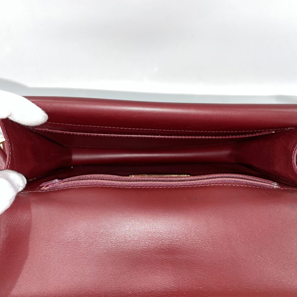 CARTIER Mastline Double Flap Crossbody Shoulder Bag Leather Women's [Used AB] 20240210