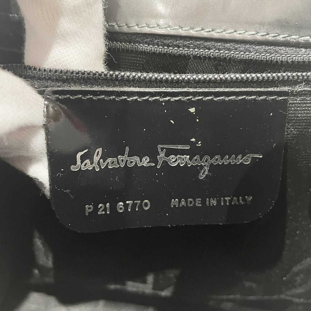 Salvatore Ferragamo(サルヴァトーレフェラガモ) ガンチーニ トップハンドル 2WAY ミニ P21 6770 ハンドバッグ レザー レディース【中古B】20240203