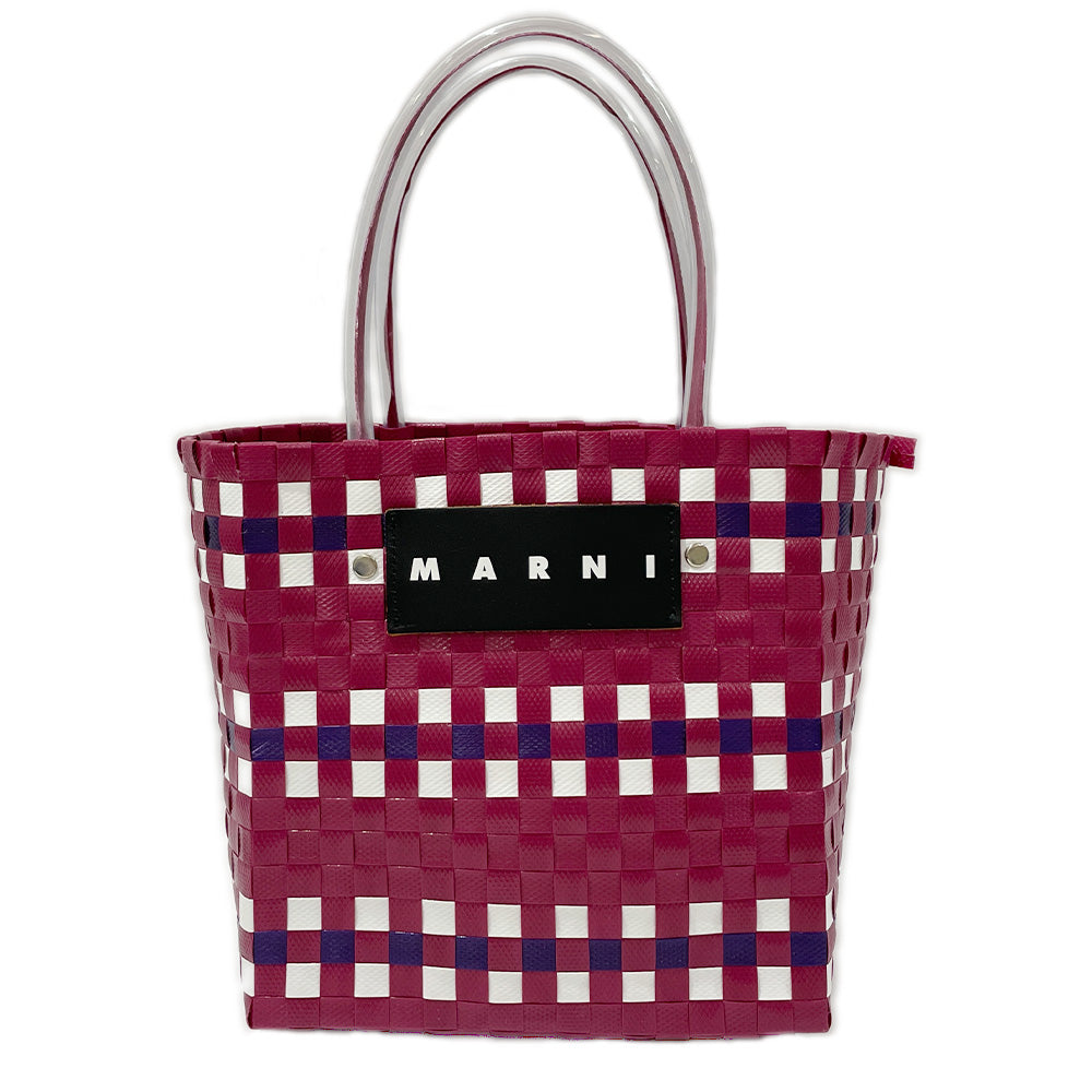 MARNI Flower Cafe FLOWER CAFE Picnic Basket Bag Bicolor Tote Bag Vinyl/Polypropylene Women's [Used B] 20240210