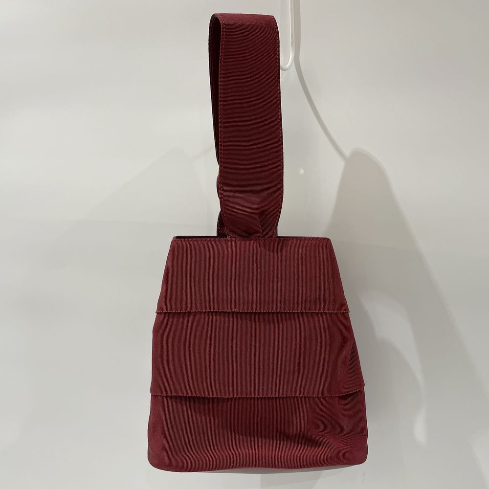 Salvatore Ferragamo Vara Ribbon Frill Mini AU-21 4684 Handbag Canvas/Leather Women's [Used AB] 20240310