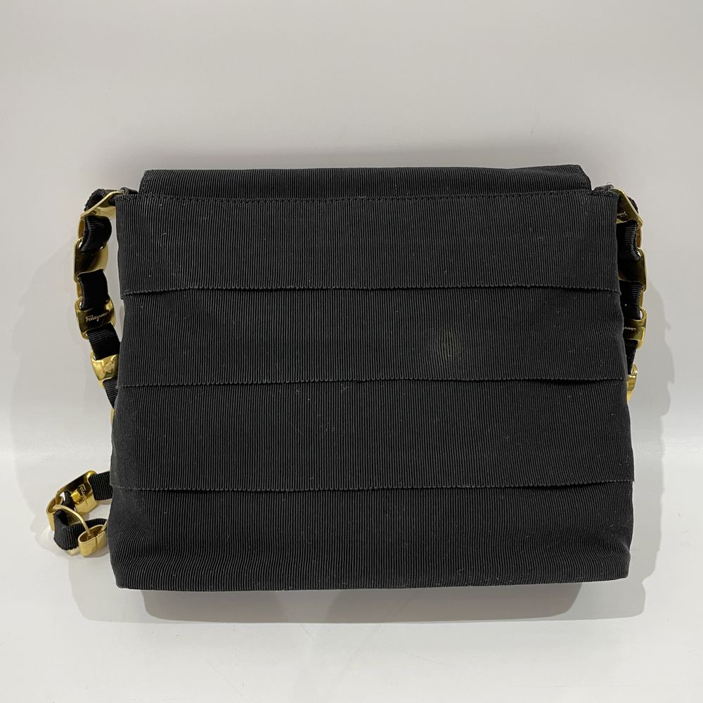 Salvatore Ferragamo Vara Ribbon Chain Mini Crossbody AU-21 5250 Shoulder Bag Canvas/Leather Women's [Used B] 20240310