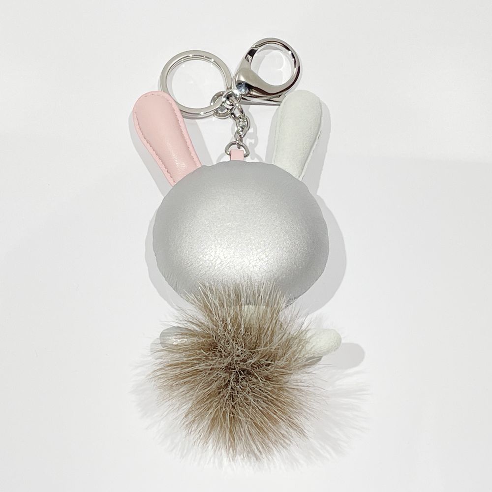 SWAROVSKI Bag Charm Mathilde Rabbit Plush Crystal Keychain Leather/Synthetic Leather/Other Unisex [Used A]