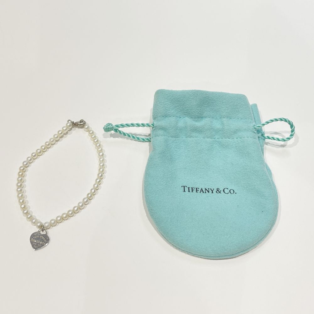 TIFFANY&amp;Co. Return to Tiffany Mini Heart Beads Pearl Bracelet Silver 925 [Used B] 20240221