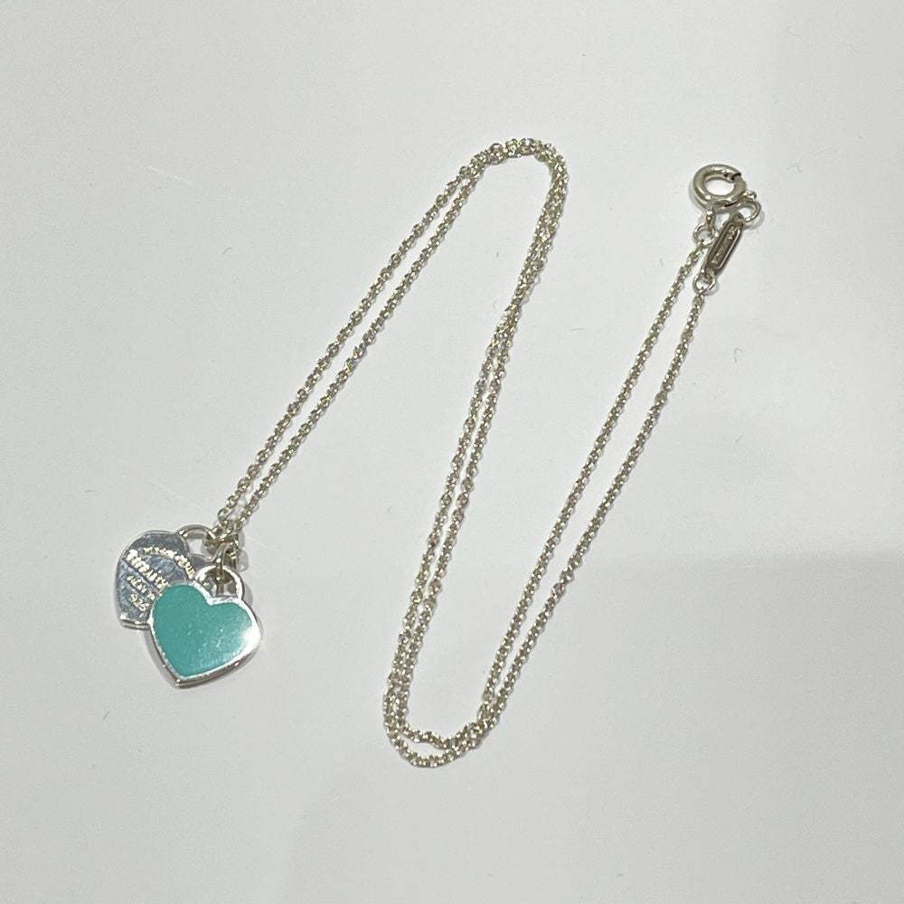 TIFFANY&amp;Co. Return to Tiffany Double Heart Tag Mini Necklace Silver 925 Women's [Used AB] 20240221