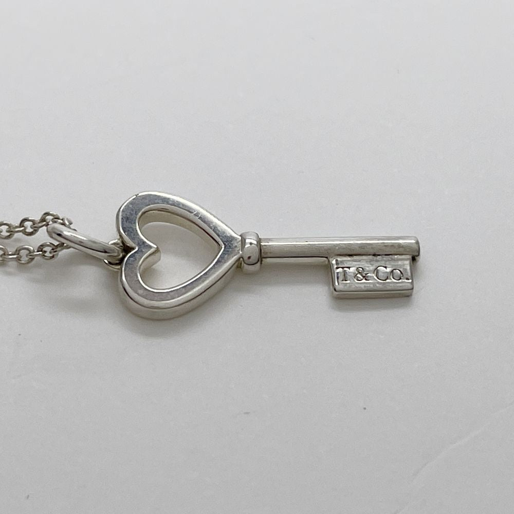 TIFFANY&amp;Co. Heart Key Necklace Silver 925 Women's [Used AB] 20240221