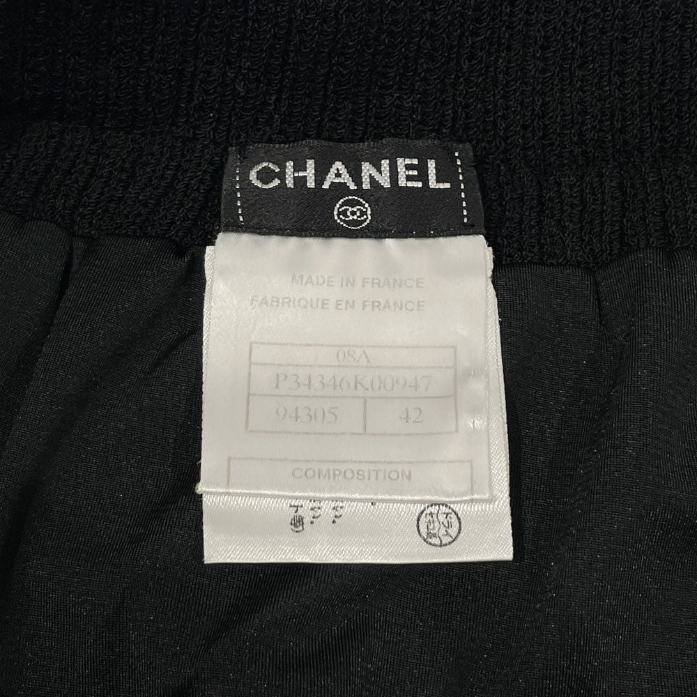 CHANEL Coco Mark Plate Tight Knit 08A Long Skirt Wool/Nylon/Spandex Women's [Used AB] 20240214