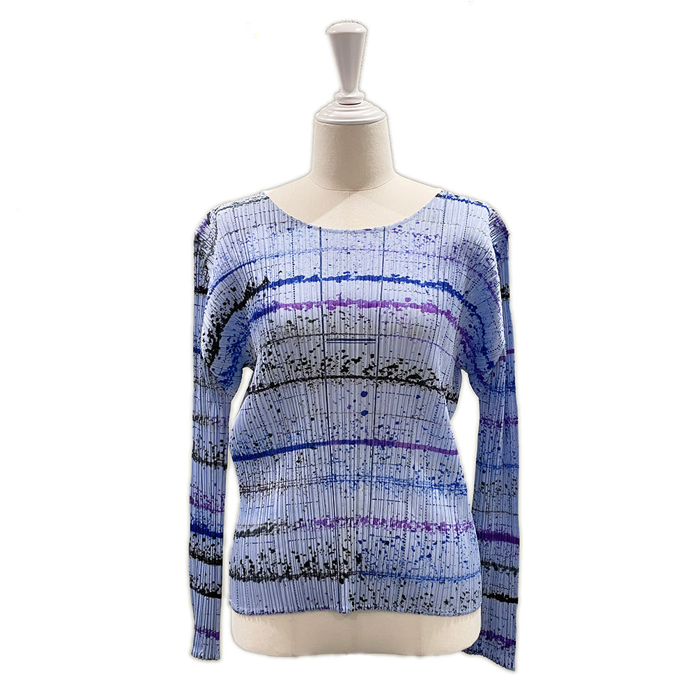PLEATS PLEASE Issey Miyake Paint All Over Pattern Size 3 PP71-JK601 Cut and Sewn Polyester Women's [Used B] 20240305