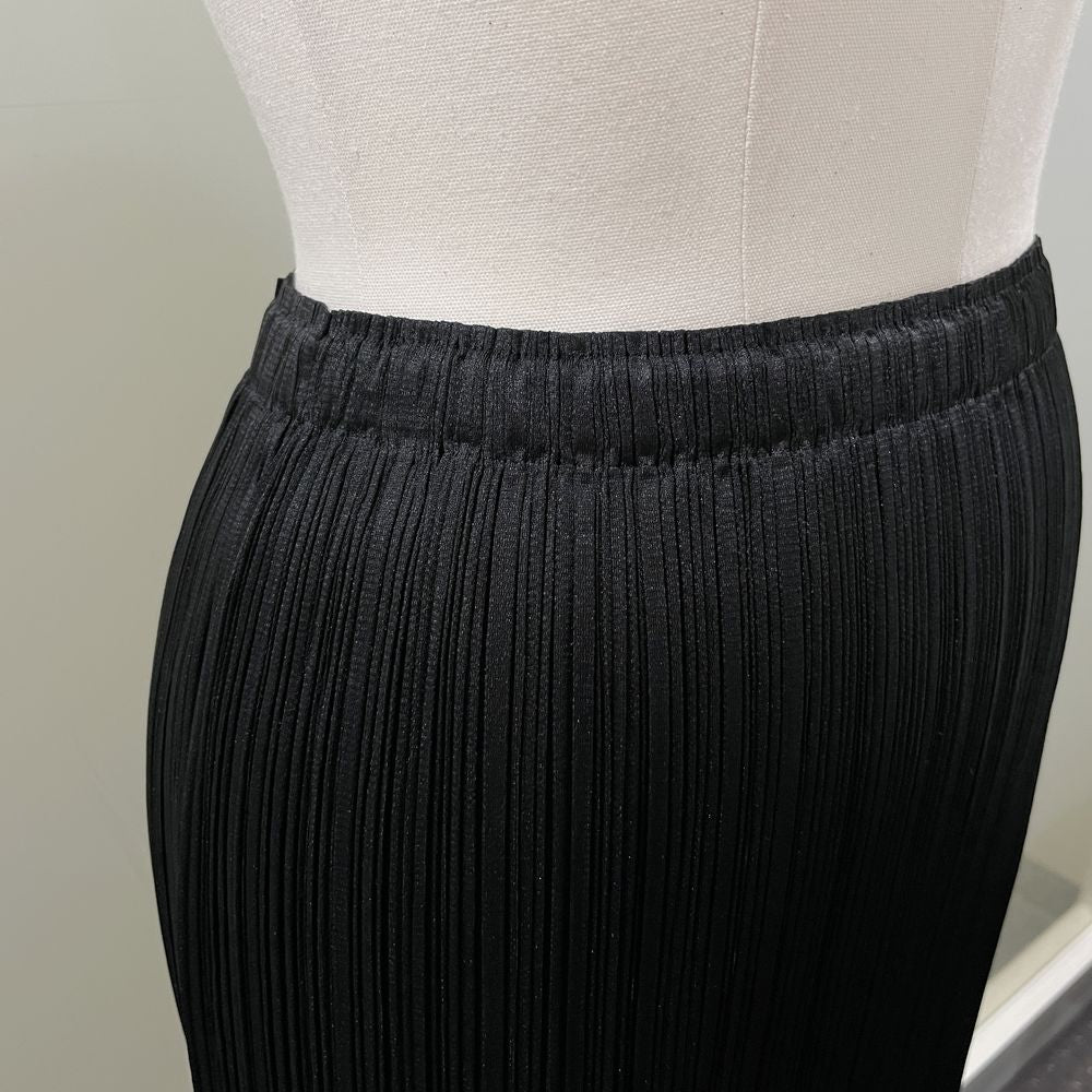 PLEATS PLEASE Layered Color Slit Elastic Waist Tight Medium PP93-JG591 Skirt Polyester Women's [Used AB] 20240302