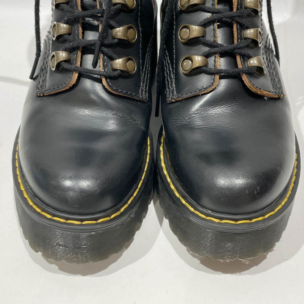 Dr.Martens LEONA UK3 (approx. 22.0cm) Boots Thick Sole Trekking Boots Leather/Rubber Unisex [Used AB] 20240315