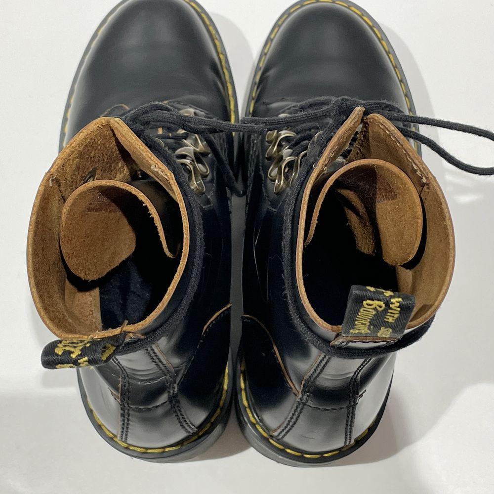 中古AB/使用感小】Dr.Martens ドクターマーチン LEONA レオナ UK3（22.0cm程度）ブーツ 厚底 トレッキング ユニセックス  ブーツ ブラック20453771