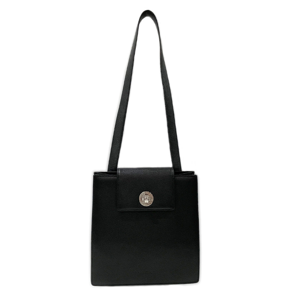 BVLGARI Bvlgari Turnlock Square Shoulder Bag Leather Women's [Used AB] 20240210