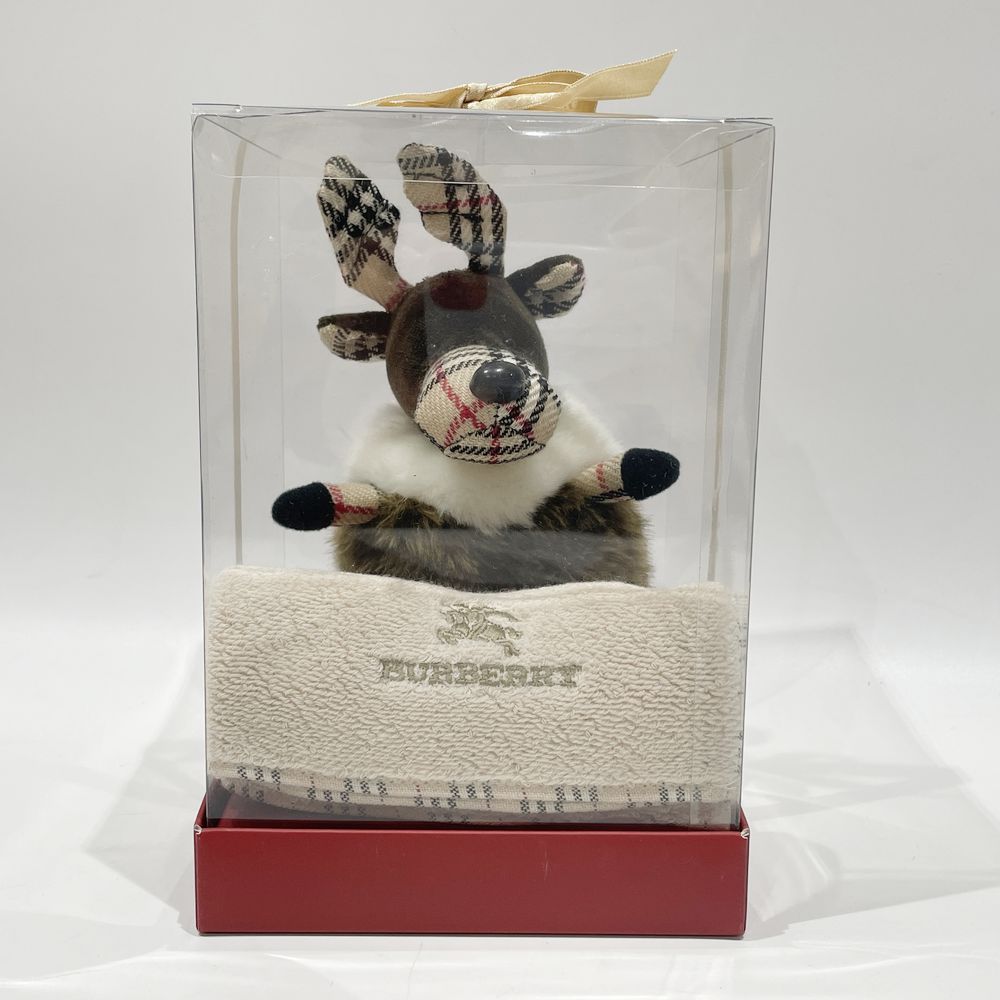 BURBERRY Reindeer Cow Doll Towel Gift Set Nova Check Plush Toy Unisex [Used AB]