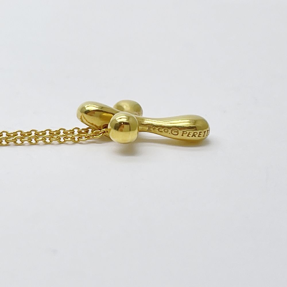 TIFFANY&amp;Co. Elsa Peretti Small Cross Necklace K18 Yellow Gold Women's [Used AB] 20240221